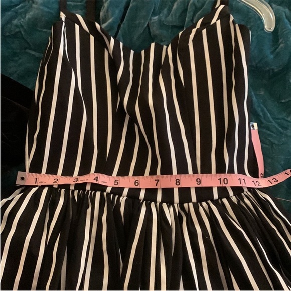 Beetlejuice Pinup couture Jenny dress black and white striped size medium - Picture 8 of 8